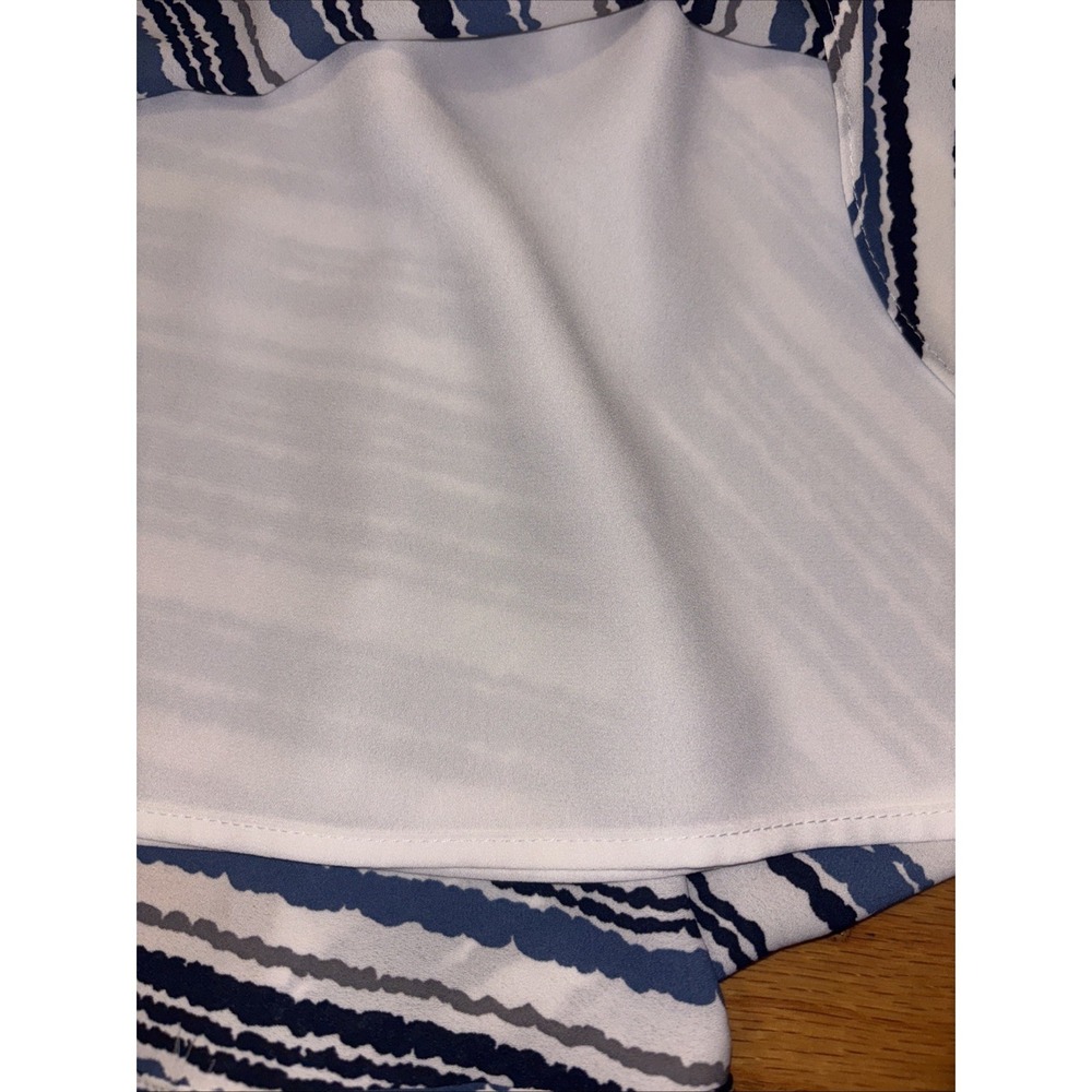 ANN TAYLOR LOFT~White GEOMETRIC Zig Zag Fit N Flare Skirt~6 - Picture 5 of 6